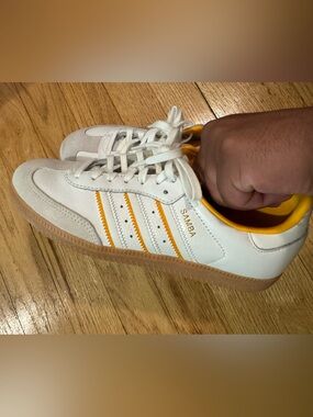 Adidas Samba white yellow